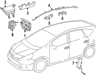 Foto de Airbag de Asiento Original para Toyota Prius V 2012 2013 2014 2015 2016 2017 Marca TOYOTA Nmero de Parte 7391047061