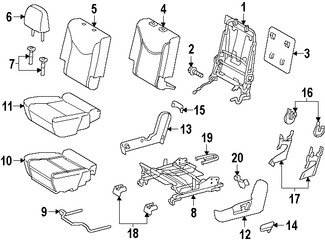 Foto de Cojin de respaldo de Asiento Original para Toyota Prius V 2012 2013 2014 2015 2016 2017 Marca TOYOTA Nmero de Parte 7165247050