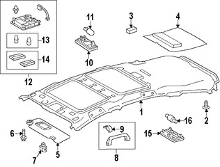 Foto de Luz de mapa Original para Toyota Prius V 2012 2013 2014 2015 2016 2017 Marca TOYOTA Nmero de Parte 8126047240B0