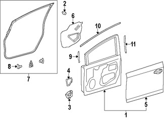 Foto de Sello de la puerta Original para Toyota Prius V 2012 2013 2014 2015 2016 2017 Marca TOYOTA Nmero de Parte 6786147040