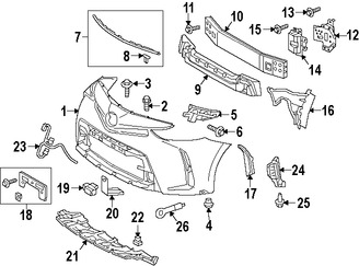 Foto de Cubierta del parachoques Original para Toyota Prius V 2015 2016 2017 Marca TOYOTA Nmero de Parte 5211947949