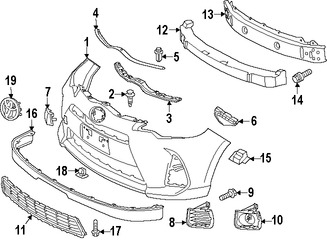 Foto de Cubierta del parachoques Original para Toyota Prius C 2015 2016 Marca TOYOTA Nmero de Parte 5211952996