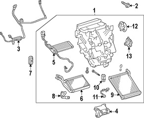 Foto de Conjunto del recipiente y el nucleo del evaporador Original para Toyota Prius C Marca TOYOTA Nmero de Parte 8705052321