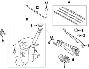 Foto de Brazo de Limpiaparabrisas Original para Toyota Prius C Marca TOYOTA Nmero de Parte 8522152410