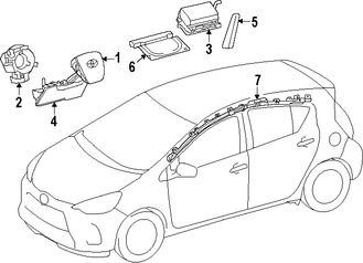 Foto de Airbag de Asiento Original para Toyota Prius C Marca TOYOTA Nmero de Parte 7392052230