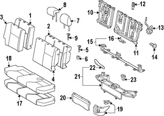 Foto de Cojin de respaldo de Asiento Original para Toyota Prius C Marca TOYOTA Nmero de Parte 7165152820