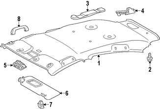 Foto de Parasol / Visera Original para Toyota Prius C 2012 2013 2014 2015 Marca TOYOTA Nmero de Parte 7432052C20B0