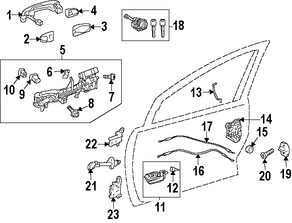 Foto de Manija exterior de puerta Original para Toyota Prius C Marca TOYOTA Nmero de Parte 6921152100A2