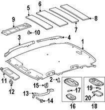 Foto de Luz de techo Original para Toyota Celica Scion xA Marca TOYOTA Nmero de Parte 8126046010B2