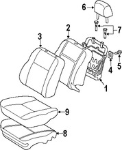 Foto de Guia de Reposacabezas Original para Toyota Scion Marca TOYOTA Nmero de Parte 7193147010B2