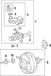 Foto de Vlvula de Control Reforzador de Frenos de Potencia Original para Toyota Corolla Toyota Celica Lexus RX300 Lexus LS430 Scion xB Marca TOYOTA Nmero de Parte 4473014050