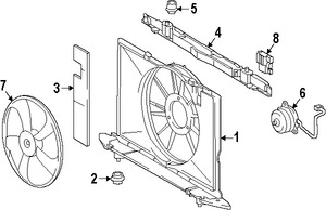 Foto de Motor del ventilador de enfriado Original para Toyota Corolla Toyota Matrix Scion iM Marca TOYOTA Nmero de Parte 163630T020