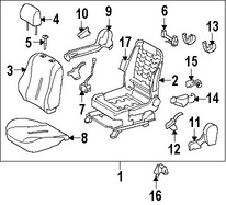 Foto de Panel lateral de Asiento Original para Toyota Yaris Scion xD Marca TOYOTA Nmero de Parte 7187452180B0