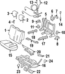 Foto de Cubierta del Mecanismo de Ajuste de Reclinacion de Asiento Original para Toyota Yaris Scion xD Marca TOYOTA Nmero de Parte 7183452060B1