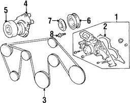 Foto de Polea Tensora Correa Accesoria Original para Lexus Toyota Marca TOYOTA Nmero de Parte 166030W010