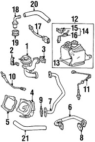 Foto de Manguera de retroalimentacin de presin EGR Original para Toyota Camry Toyota Avalon Toyota Solara Lexus ES300 Marca TOYOTA Nmero de Parte 2561220010