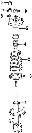 Foto de Tapa Puntal De Suspensin Original para Lexus Toyota Marca TOYOTA Nmero de Parte 4875306011