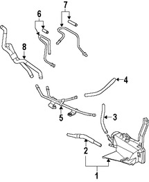 Foto de Tubo de Enfriado de Aceite Transmisin Original para Toyota Highlander Lexus RX350 Marca TOYOTA Nmero de Parte 3292248120