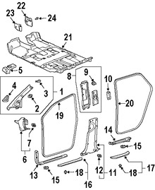 Foto de Clip de Panel de Moldura Pilar B Original para Lexus Toyota Marca TOYOTA Nmero de Parte 6221713010