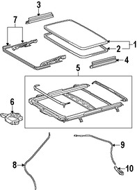 Foto de Sello del Techo Corredizo Original para Toyota RAV4 Toyota Highlander Lexus RX350 Lexus Marca TOYOTA Nmero de Parte 6325148050