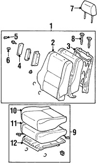 Foto de Guia de Reposacabezas Original para Lexus Toyota Scion Marca TOYOTA Nmero de Parte 7193147010C0