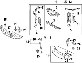 Foto de Enganche del protector de Guardafangos  Original para Toyota Lexus Scion Marca TOYOTA Nmero de Parte 9046710183