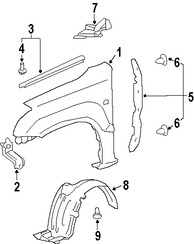 Foto de Tuerca de guardasalpicaduras del parachoques Original para Toyota Lexus Marca TOYOTA Nmero de Parte 90189A0002