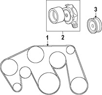 Foto de Rodillo Tensor Original para Toyota Sequoia Toyota Tundra Toyota Land Cruiser Lexus  Lexus LX570 Marca TOYOTA Nmero de Parte 1660338011