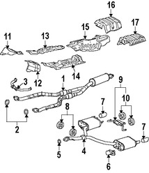 Foto de Sujetador Sistema de Escape Original para Toyota Scion Lexus Marca TOYOTA Nmero de Parte 175650P031