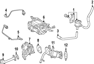 Foto de Manguera de retroalimentacin de presin EGR Original para Toyota Prius V 2015 2016 2017 Lexus CT200h 2015 2016 2017 Marca TOYOTA Nmero de Parte 2561037012