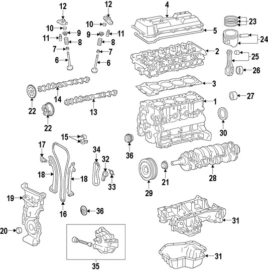 Foto de Engranaje del Cigueal Original para Toyota Corolla Toyota Prius Toyota Prius V Toyota  Lexus CT200h Scion iM Marca TOYOTA Nmero de Parte 1351937010