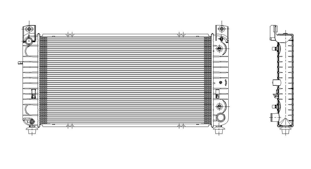 Foto de Montura del radiador para Chevrolet Silverado 1500 2003 2004 Marca TYC Nmero de Parte 2921