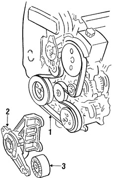 Foto de Rodillo Tensor Original para Volvo 850 1994 1995 1996 1997 1993 Marca VOLVO Nmero de Parte 9135699