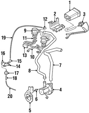 Foto de Bomba de Inyeccin de Aire secundaria Original para Volvo S70 Volvo V70 Volvo C70 Marca VOLVO Nmero de Parte 9179271