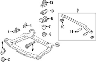 Foto de Soporte Amortiguador de Torque del Motor Original para Volvo V70 Volvo XC70 Volvo XC90 Volvo S80 Volvo S60 Marca VOLVO Nmero de Parte 8666204