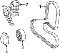 Foto de Rodillo Tensor Original para Volvo C70 Volvo S70 Volvo V70 Volvo 850 Marca VOLVO Nmero de Parte 9146139