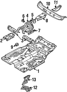 Foto de Bandeja de Piso Original para Volvo C70 Volvo 850 Volvo S70 Volvo V70 Marca VOLVO Nmero de Parte 8628598