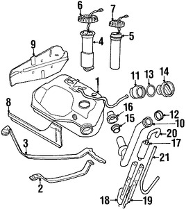 Foto de Unidad Emisora del Tanque de Combustible Original para Volvo C70 Volvo V70 Volvo S70 Marca VOLVO Nmero de Parte 9480918