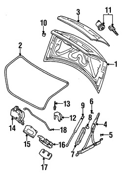 Foto de Bisagra de puerta del maletero Original para Volvo C70 Volvo S40 Marca VOLVO Nmero de Parte 8676803