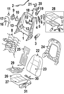 Foto de Interruptor Asiento Elctrico Original para Volvo C70 Marca VOLVO Nmero de Parte 30764851