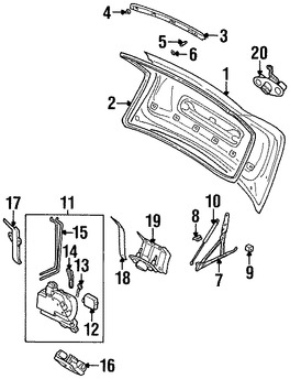 Foto de Motor Accionadro de Cerradura del Baul Original para Volvo S60 Volvo S80 Marca VOLVO Nmero de Parte 9203463