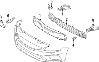 Foto de Riel de soporte de cubierta de parachoques Original para Volvo S60 Volvo V60 Volvo S60 Cross Country Volvo  Volvo V60 Cross Country Marca VOLVO Nmero de Parte 31378000