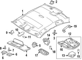 Foto de Techo Interior Original para Volvo S60 Volvo S60 Cross Country Marca VOLVO Nmero de Parte 39816716