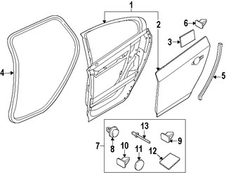 Foto de Carcasa de puerta Original para Volvo S60 Volvo S60 Cross Country Marca VOLVO Nmero de Parte 31424614