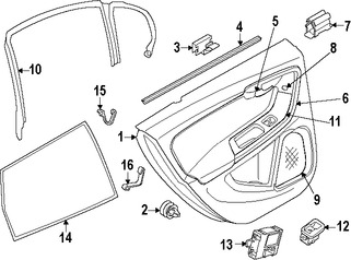 Foto de Protector contra Intemperie Cristal de Puerta Original para Volvo S60 Volvo S60 Cross Country Volvo V60 Volvo V60 Cross Country Marca VOLVO Nmero de Parte 31335855