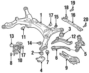 Foto de Muon de Suspensin Original para Volvo S80 Volvo V70 Volvo S60 Marca VOLVO Nmero de Parte 30666556