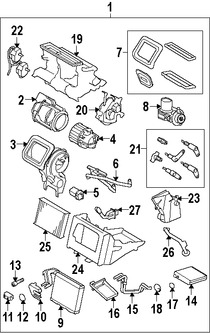 Foto de Mando de la Compuerta Mezcladora Original para Volvo S80 Volvo V70 Volvo  Volvo V60 Volvo V60 Cross Country Marca VOLVO Nmero de Parte 31369536