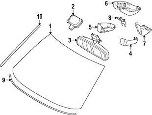 Foto de Espejo retrovisor interior Original para Volvo S80 2007 Volvo V70 2008 Volvo XC70 2008 Marca VOLVO Nmero de Parte 31111836