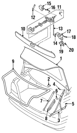 Foto de Actuador de Cerradura de Puerta Trasera Original para Volvo S40 Volvo V40 Marca VOLVO Nmero de Parte 30899699