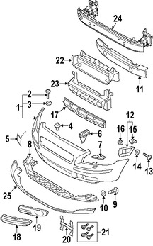 Foto de Soporte de cubierta de parachoques Original para Volvo S40 Volvo V50 Marca VOLVO Nmero de Parte 30678481